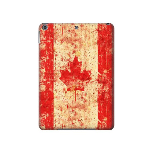 W1603 Canada Flag Old Vintage Tablet Hard Case For iPad 10.2 (2021,2020,2019), iPad 9 8 7