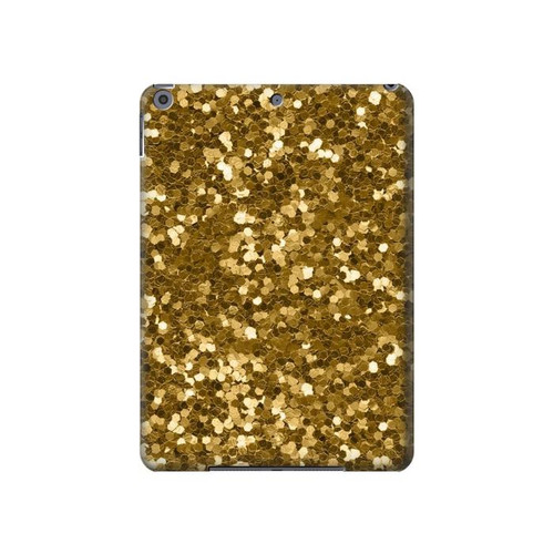 W3388 Gold Glitter Graphic Print Tablet Hard Case For iPad 10.2 (2021,2020,2019), iPad 9 8 7