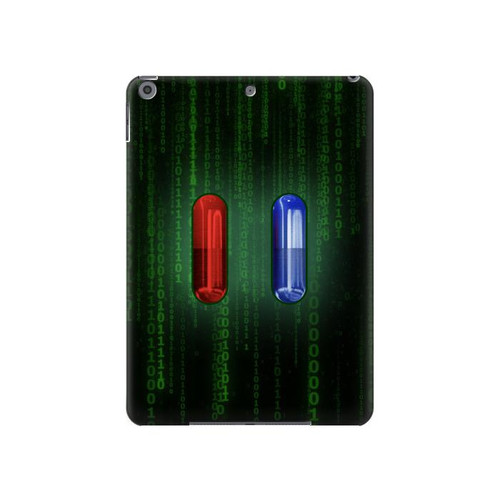 W3816 Red Pill Blue Pill Capsule Tablet Hard Case For iPad 10.2 (2021,2020,2019), iPad 9 8 7