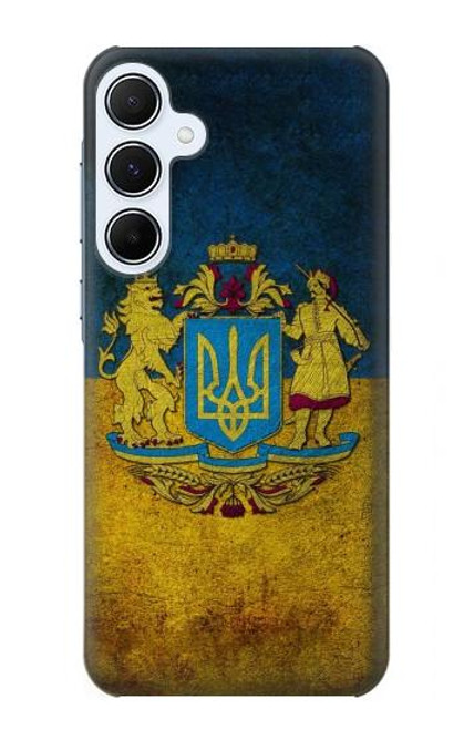 W3858 Ukraine Vintage Flag Hard Case and Leather Flip Case For Samsung Galaxy A55 5G
