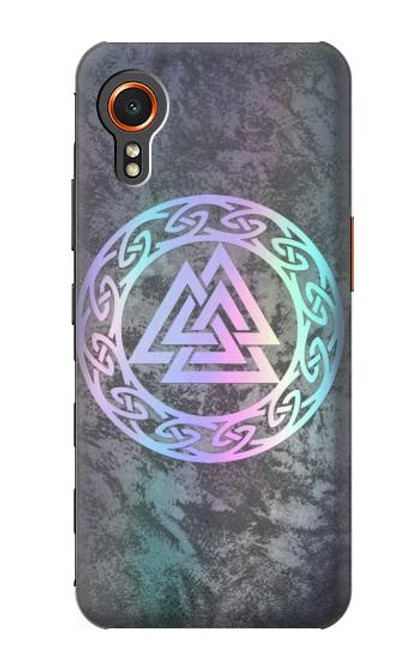 W3833 Valknut Odin Wotans Knot Hrungnir Heart Hard Case and Leather Flip Case For Samsung Galaxy Xcover7