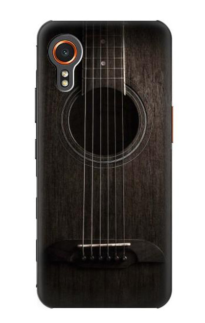 W3834 Old Woods Black Guitar Hard Case and Leather Flip Case For Samsung Galaxy Xcover7