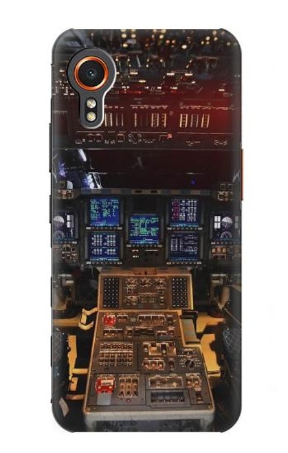 W3836 Airplane Cockpit Hard Case and Leather Flip Case For Samsung Galaxy Xcover7