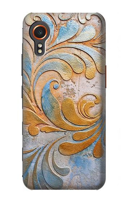 W3875 Canvas Vintage Rugs Hard Case and Leather Flip Case For Samsung Galaxy Xcover7