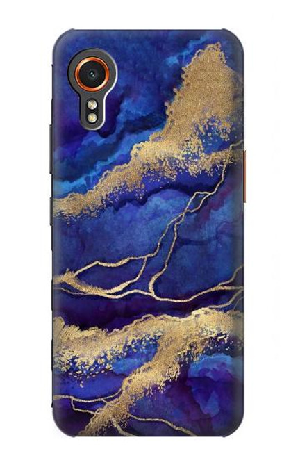 W3906 Navy Blue Purple Marble Hard Case and Leather Flip Case For Samsung Galaxy Xcover7