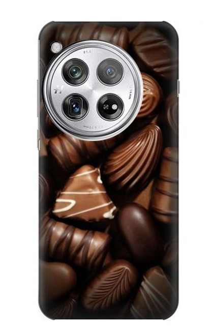 W3840 Dark Chocolate Milk Chocolate Lovers Hard Case and Leather Flip Case For OnePlus 12