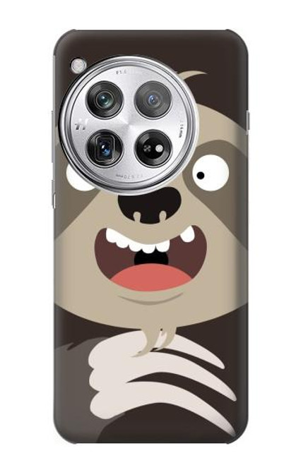 W3855 Sloth Face Cartoon Hard Case and Leather Flip Case For OnePlus 12