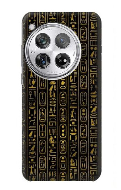 W3869 Ancient Egyptian Hieroglyphic Hard Case and Leather Flip Case For OnePlus 12