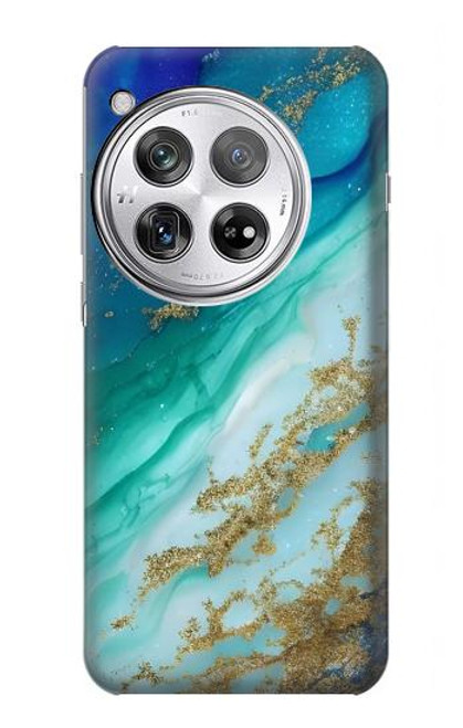 W3920 Abstract Ocean Blue Color Mixed Emerald Hard Case and Leather Flip Case For OnePlus 12
