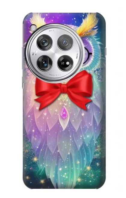 W3934 Fantasy Nerd Owl Hard Case and Leather Flip Case For OnePlus 12