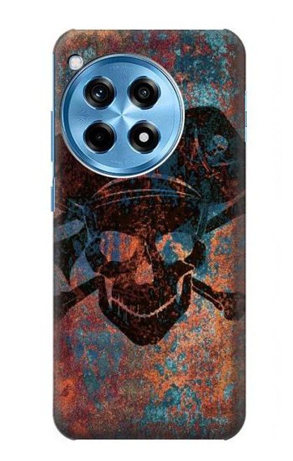 W3895 Pirate Skull Metal Hard Case and Leather Flip Case For OnePlus 12R