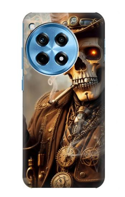 W3949 Steampunk Skull Smoking Hard Case and Leather Flip Case For OnePlus 12R