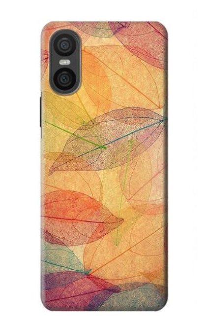 W3686 Fall Season Leaf Autumn Hard Case and Leather Flip Case For Sony Xperia 10 VI