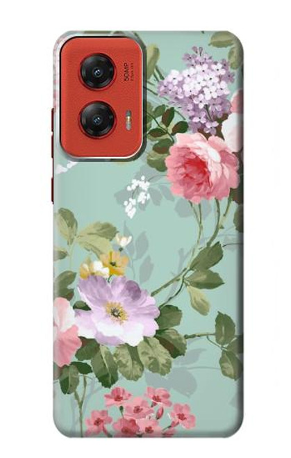 W2178 Flower Floral Art Painting Hard Case and Leather Flip Case For Motorola Moto G Stylus 5G (2024)