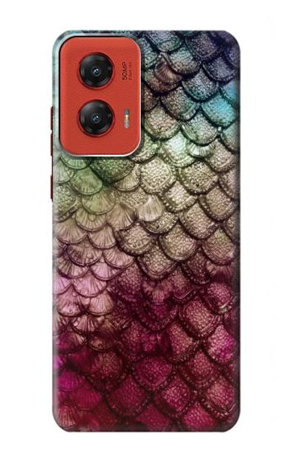 W3539 Mermaid Fish Scale Hard Case and Leather Flip Case For Motorola Moto G Stylus 5G (2024)