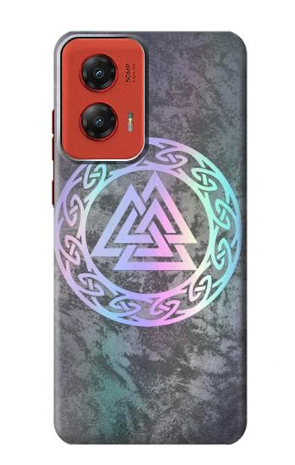 W3833 Valknut Odin Wotans Knot Hrungnir Heart Hard Case and Leather Flip Case For Motorola Moto G Stylus 5G (2024)