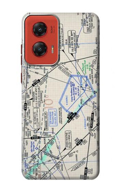 W3882 Flying Enroute Chart Hard Case and Leather Flip Case For Motorola Moto G Stylus 5G (2024)