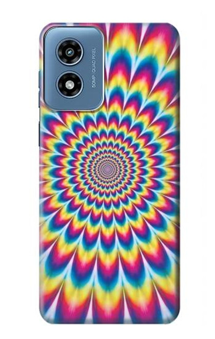 W3162 Colorful Psychedelic Hard Case and Leather Flip Case For Motorola Moto G Play 4G (2024)