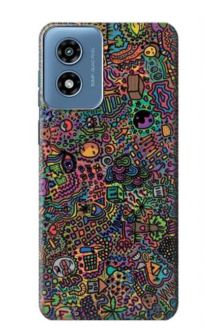 W3815 Psychedelic Art Hard Case and Leather Flip Case For Motorola Moto G Play 4G (2024)