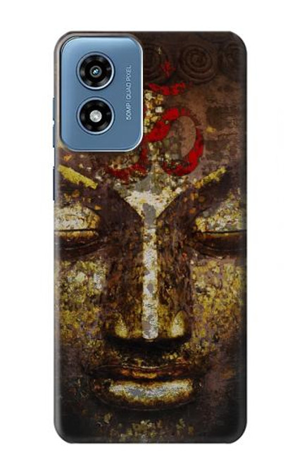 W3874 Buddha Face Ohm Symbol Hard Case and Leather Flip Case For Motorola Moto G Play 4G (2024)