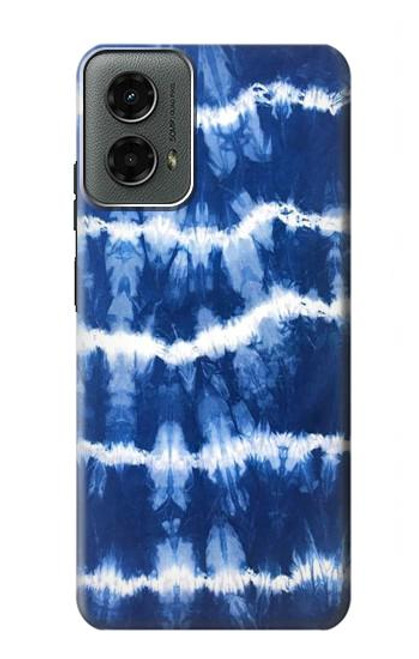 W3671 Blue Tie Dye Hard Case and Leather Flip Case For Motorola Moto G 5G (2024)