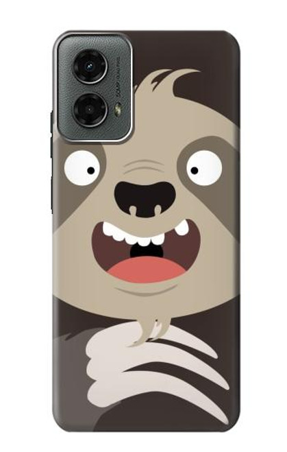 W3855 Sloth Face Cartoon Hard Case and Leather Flip Case For Motorola Moto G 5G (2024)