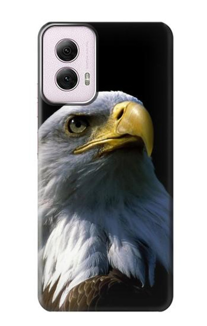 W2046 Bald Eagle Hard Case and Leather Flip Case For Motorola Moto G Power 5G (2024)