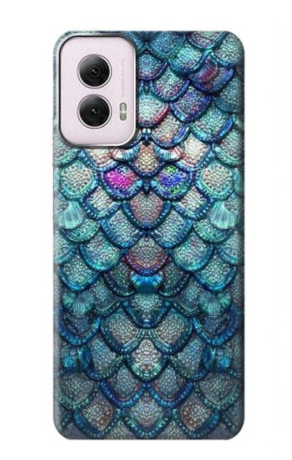 W3809 Mermaid Fish Scale Hard Case and Leather Flip Case For Motorola Moto G Power 5G (2024)