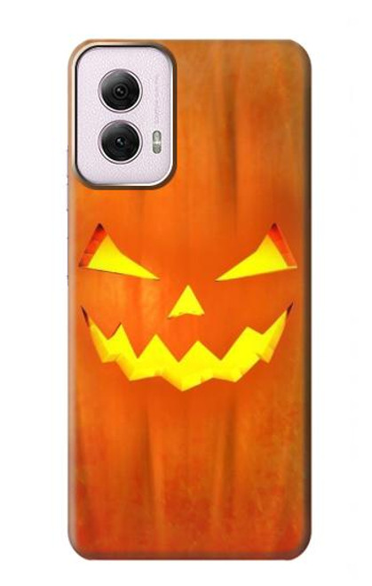 W3828 Pumpkin Halloween Hard Case and Leather Flip Case For Motorola Moto G Power 5G (2024)