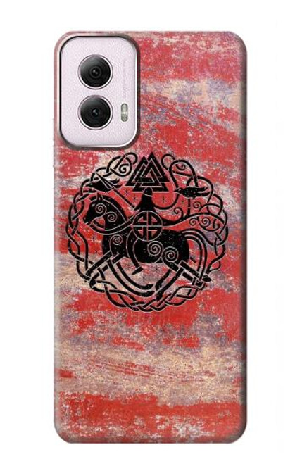 W3831 Viking Norse Ancient Symbol Hard Case and Leather Flip Case For Motorola Moto G Power 5G (2024)