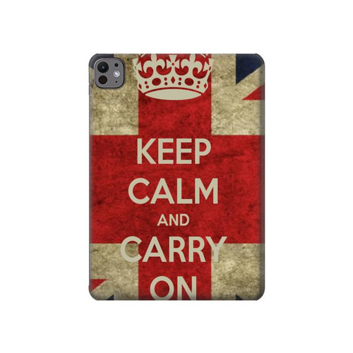 W0674 Keep Calm and Carry On Tablet Hard Case For iPad Pro 11 (2024)