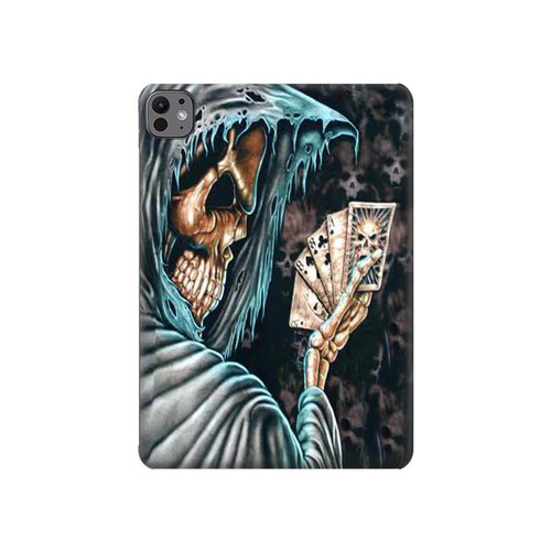 W0748 Grim Reaper Death Poker Tablet Hard Case For iPad Pro 11 (2024)