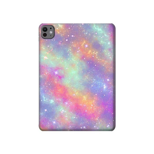 W3706 Pastel Rainbow Galaxy Pink Sky Tablet Hard Case For iPad Pro 11 (2024)