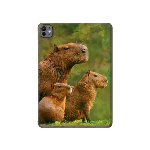 W3917 Capybara Family Giant Guinea Pig Tablet Hard Case For iPad Pro 11 (2024)