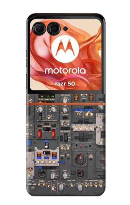 W3944 Overhead Panel Cockpit Hard Case and Leather Flip Case For Motorola Razr 50