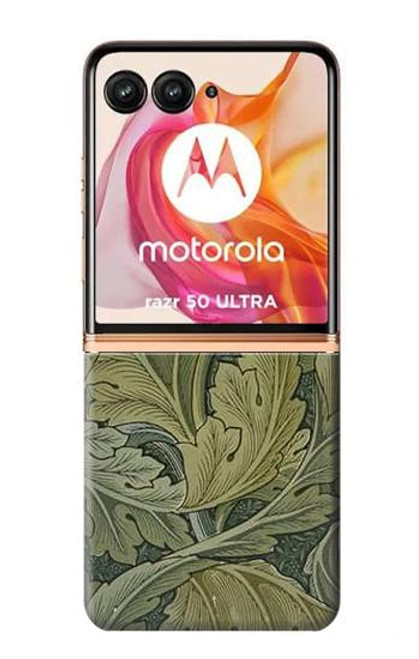 W3790 William Morris Acanthus Leaves Hard Case and Leather Flip Case For Motorola Razr 50 Ultra