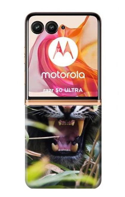 W3838 Barking Bengal Tiger Hard Case and Leather Flip Case For Motorola Razr 50 Ultra