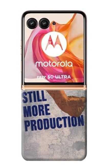 W3963 Still More Production Vintage Postcard Hard Case and Leather Flip Case For Motorola Razr 50 Ultra