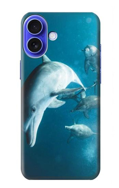 W3878 Dolphin Hard Case and Leather Flip Case For iPhone 16