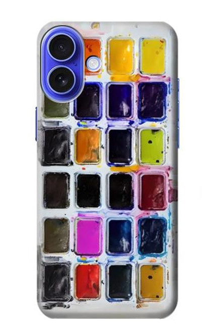 W3956 Watercolor Palette Box Graphic Hard Case and Leather Flip Case For iPhone 16