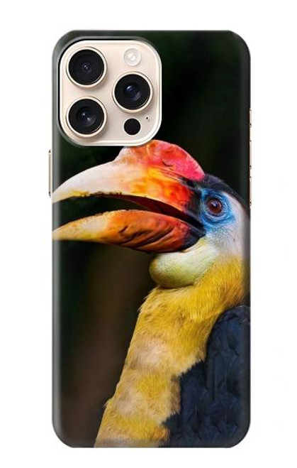 W3876 Colorful Hornbill Hard Case and Leather Flip Case For iPhone 16 pro