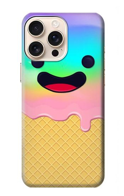 W3939 Ice Cream Cute Smile Hard Case and Leather Flip Case For iPhone 16 pro