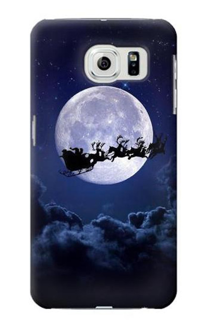 W3508 Xmas Santa Moon Hard Case and Leather Flip Case For Samsung Galaxy S6