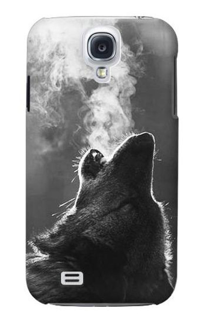 W3505 Wolf Howling Hard Case and Leather Flip Case For Samsung Galaxy S4
