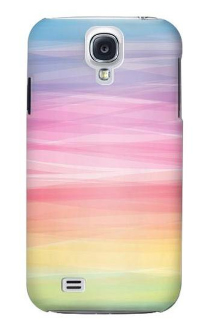 W3507 Colorful Rainbow Pastel Hard Case and Leather Flip Case For Samsung Galaxy S4