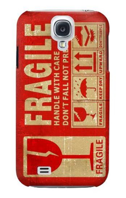 W3552 Vintage Fragile Label Art Hard Case and Leather Flip Case For Samsung Galaxy S4