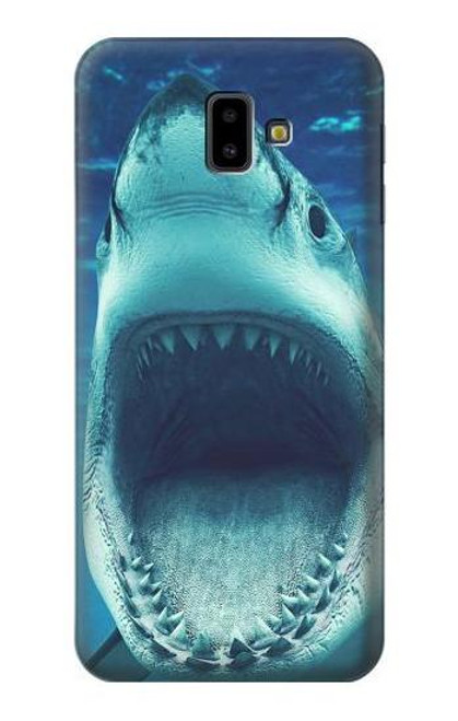 W3548 Tiger Shark Hard Case and Leather Flip Case For Samsung Galaxy J6+ (2018), J6 Plus (2018)