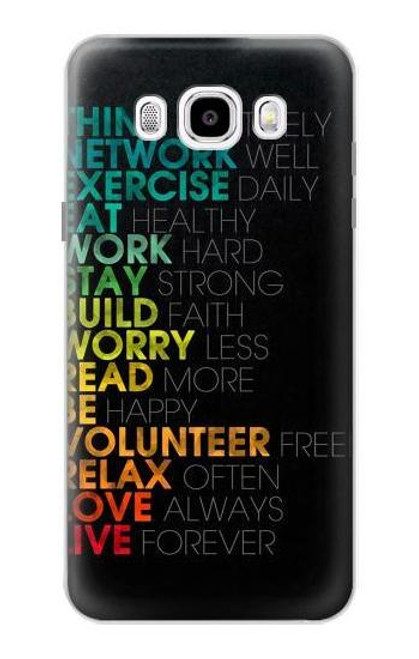 W3523 Think Positive Words Quotes Hard Case and Leather Flip Case For Samsung Galaxy J5 (2016)
