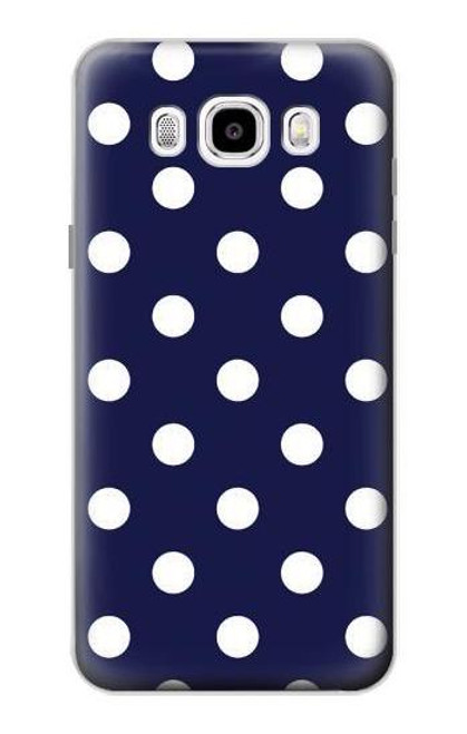 W3533 Blue Polka Dot Hard Case and Leather Flip Case For Samsung Galaxy J5 (2016)