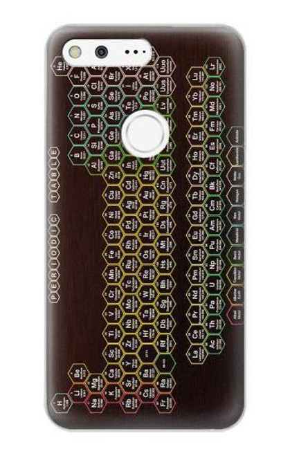 W3544 Neon Honeycomb Periodic Table Hard Case and Leather Flip Case For Google Pixel XL